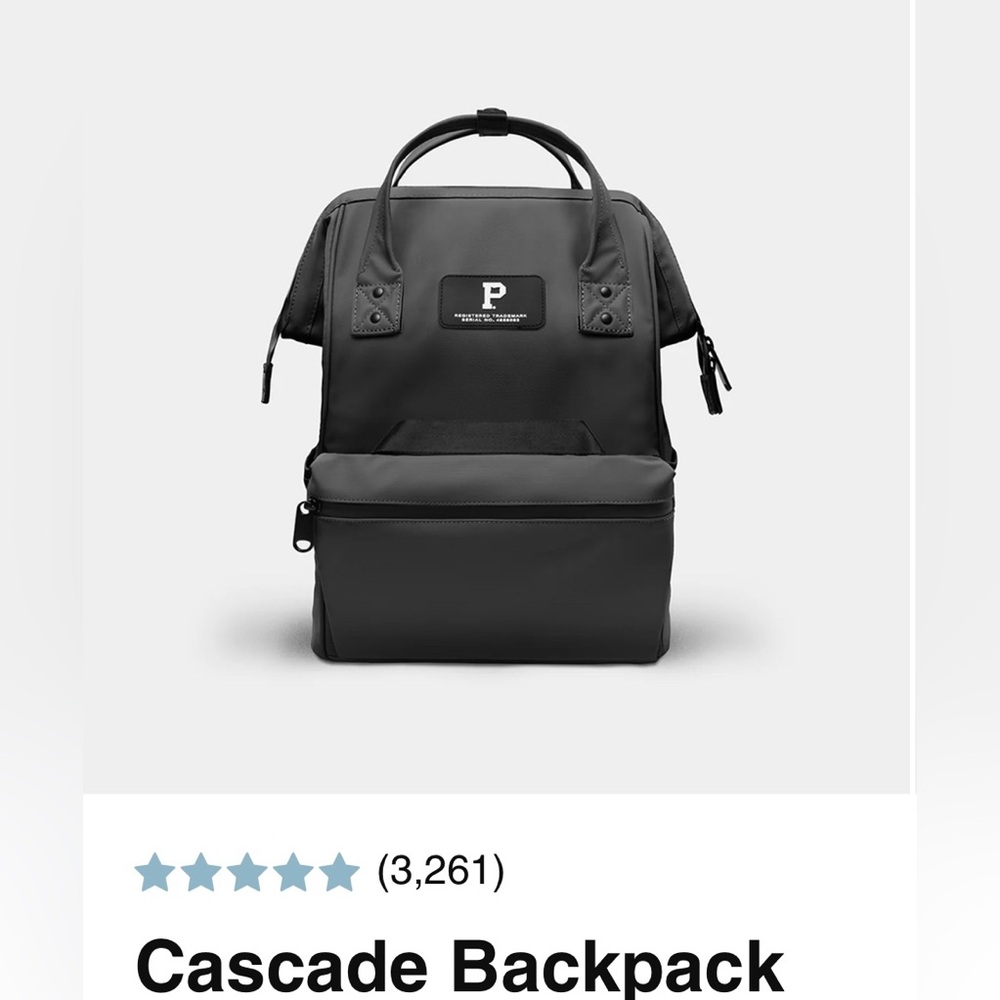 Black Cascade Backpack compact